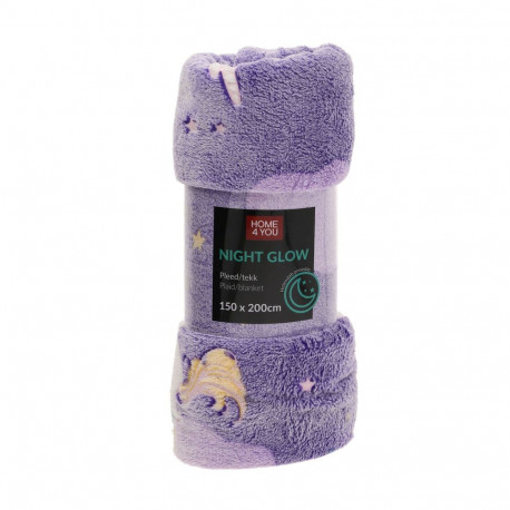 Plaid NIGHT LIGHT 150x200cm, unicorns