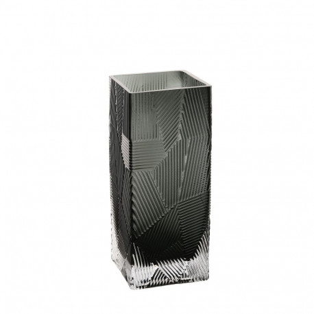 Vase ZANA 10x10xH25cm, grey glass