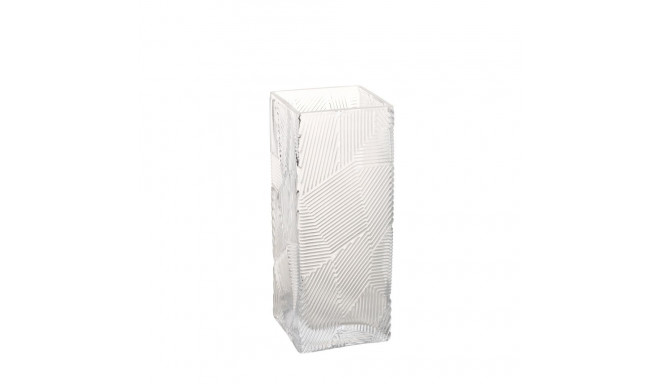 Vase ZANA 10x10xH25cm, transparent glass