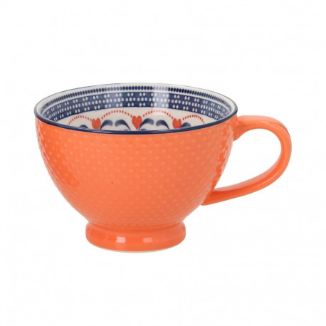 Mug SEREN H7,7cm 355ml, orange/blue