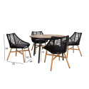 Garden furniture set HELSINKI table and 4 chairs