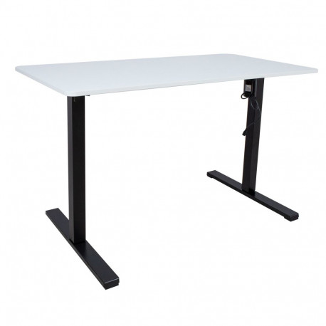 Desk ERGO OPTIMAL with 1 motor 120x60xH71-116cm, white/black