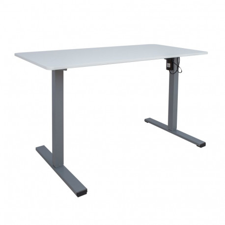 Desk ERGO OPTIMAL with 1 motor 120x60xH71-116cm, white/silver grey