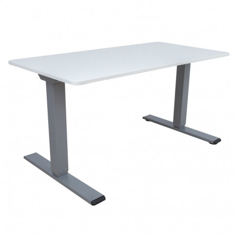 Desk ERGO OPTIMAL with 2 motor 160x80xH62-127cm, greyish white/silver-grey