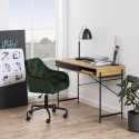 Töötool BROOKE 59x59xH89cm, metsaroheline samet, 100% polüester, jalg: must metall