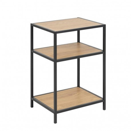 Abilaud SEAFORD 42x35xH63cm, riiulid: lamineeritud mööbliplaat, värvus: tamm, raam: must metall