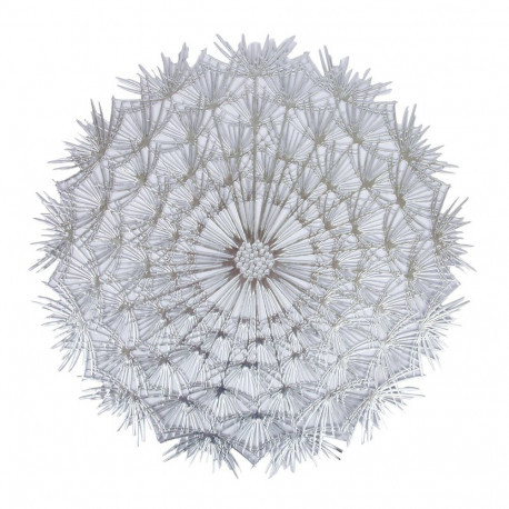Placemat DANDELION D38cm, silver