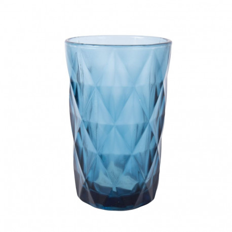 Drinking glass high CORAL 350ml, blue
