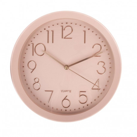 Wall clock HOLLY D30cm, pink