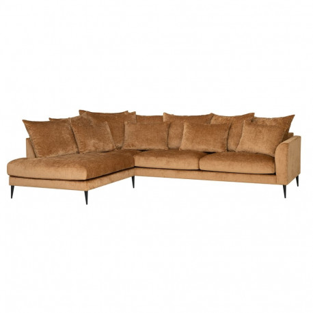Corner sofa LARTES left corner, brown