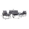 Garden furniture set LEIPZIG table, sofa, 2 chairs