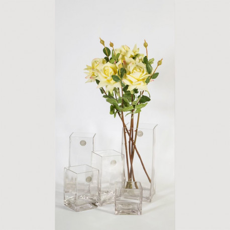 Vase IN HOME 13x13xH30cm, clear glass