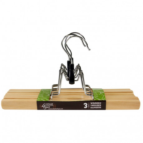 Riidepuud pükstele 3tk/komplektis, puit, naturaalne