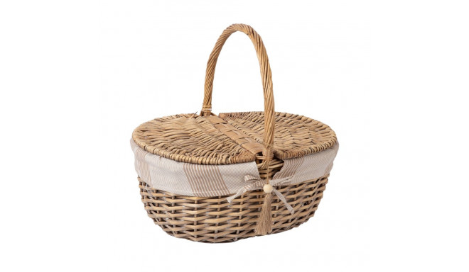 Picnic basket WILLI STRIPE 40x32xH17/40cm