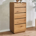 Side board SACHA 50x40xH109cm, melamine with oak bark