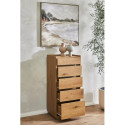 Side board SACHA 50x40xH109cm, melamine with oak bark