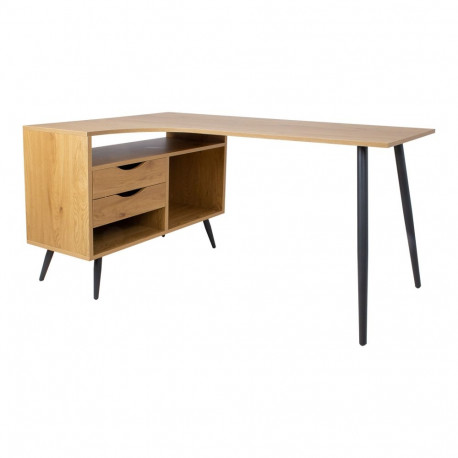 Desk GEORGIA 145x80xH75cm, melamine with oak decor