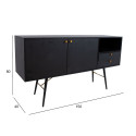 Side board LUXEMBOURG 150x40xH80cm, black