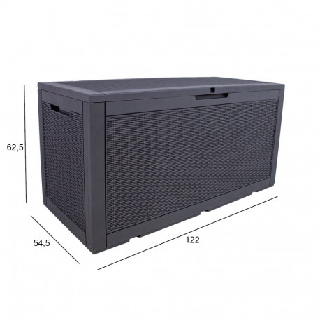 Storage box SAYA 122x54,5x63cm/380L, grey plastic