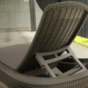 Deck chair NEWPORT greyish beige plastic