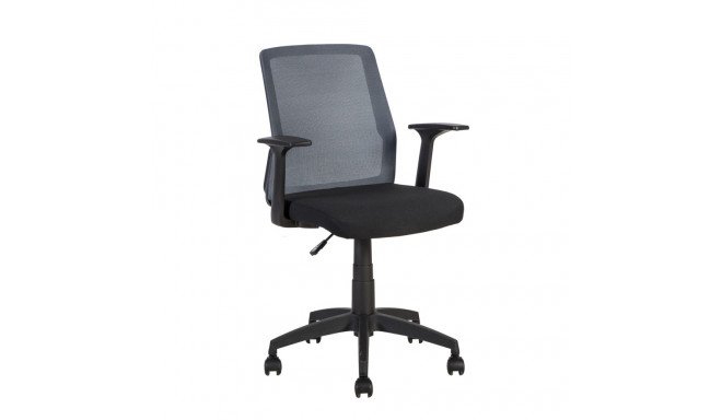 Töötool ALPHA 60x55xH87-97cm, must/hall