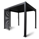 Louvers wall for gazebo MIRADOR-111 93cm, dark grey