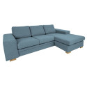 Nurgadiivan DAGMAR 237x90/146xH86cm, helesinine