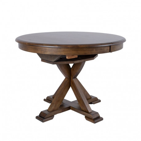 Dining table JAMES D106+46xH76cm, rustic oak