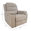 Tugitool MIMI elektriline recliner 92x93xH102cm, helehall