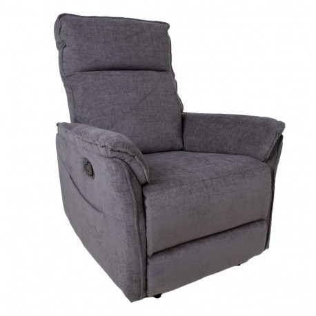 Recliner armchair GERRY with manual mechanism, grey