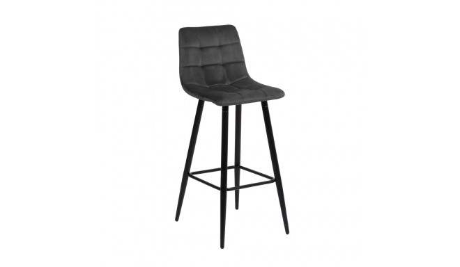 Bar chair CHILLI brownish gray velvet