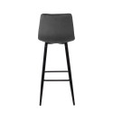 Bar chair CHILLI brownish gray velvet