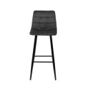 Bar chair CHILLI brownish gray velvet