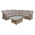 Garden furniture set PACIFIC table, corner sofa
