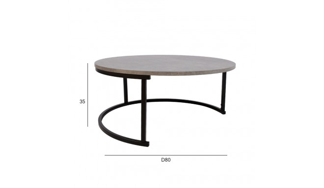 Diivanilaud BRITU D80xH35cm, hall