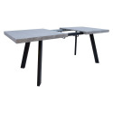 Söögilaud BRIGIT 159/198x84,5xH77cm, betoon, MDF, metalljalad