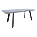 Söögilaud BRIGIT 159/198x84,5xH77cm, betoon, MDF, metalljalad