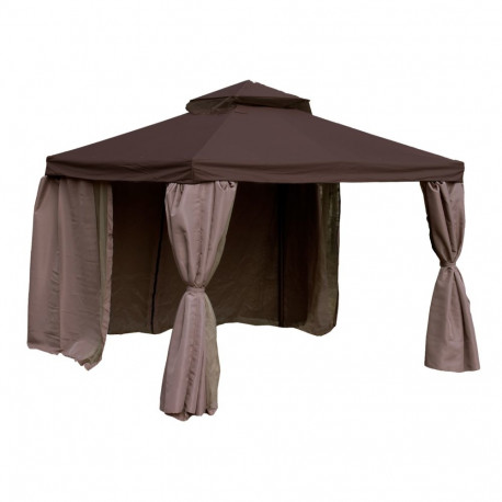 Gazebo LEGEND 2,91x2,91xH2/2,8m, brown