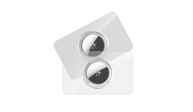 DUX DUCIS card-shaped protective case for AirTag 2 pcs transparent + black