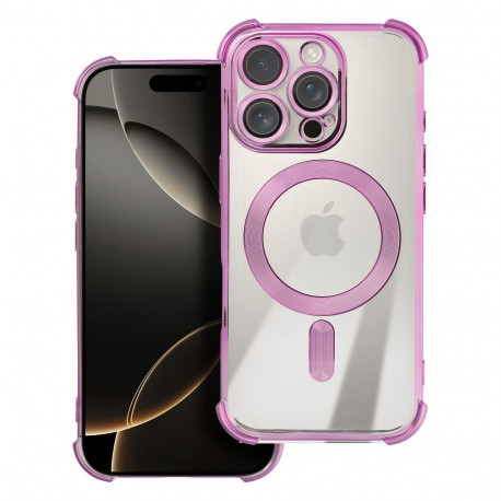 Case for iPhone 17 AIR compatible with Magsafe Antishock Electro purple