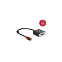 USB Adapter, USB-C Stecker > DisplayPort Buchse (schwarz, 20cm, DP Alt Mode)