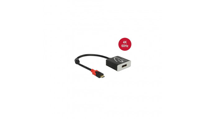 USB Adapter, USB-C Stecker > DisplayPort Buchse (schwarz, 20cm, DP Alt Mode)