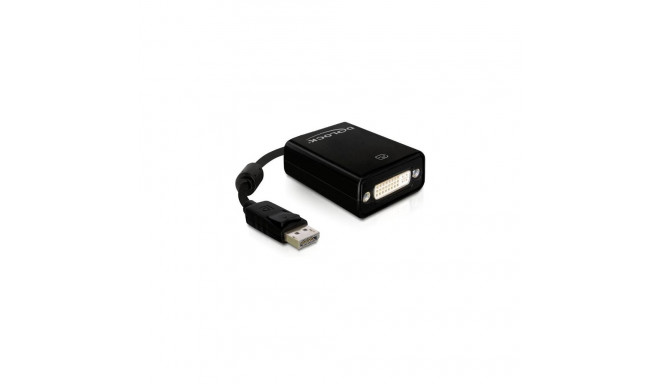 adapter DisplayPort-pistik > DVI-I-pesa 12,5cm, must
