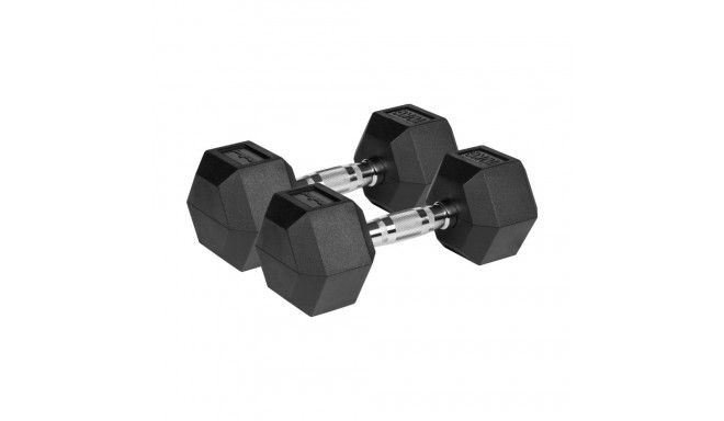 REBEL ACTIVE kummiga kaetud malmhantlid 2x10 kg