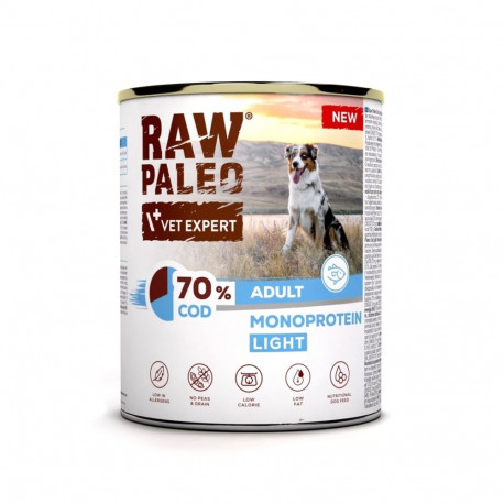 VETEXPERT Raw Paleo tursk valgeline monoproteiin märg koeratoit 800g