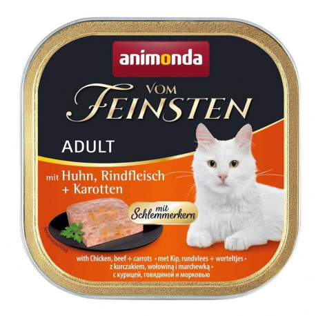 ANIMONDA Vom Feinsten Adult kana, veiseliha ja porgandiga märg kassitoit 100g