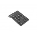 NATEC NUMERIC KEYBOARD GOBY 2 USB must numbriklaviatuur