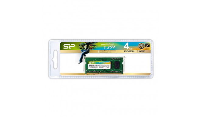 Silicon Power SP004GLSTU160N02 mälumoodul 4 GB 1 x 4 GB DDR3L 1600 MHz