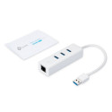 TP-Link UE330 juhtmega USB 3.2 Gen 1 (3.1 Gen 1) Type-A valge sülearvuti dokk/portide replikator