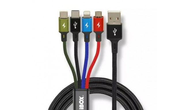 Universal 4 in 1 laadimiskaabel I-BOX USB IKUM4W1